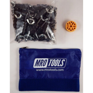 KWN1S50-5/32 Standard 0-1/2'' Wing-Nut Cleco Fasteners 50 Piece Kit w/ HBHT Tool & Carry Bag