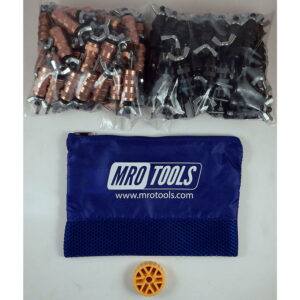 KWN4S100-2 Standard 0-1/2'' Wing-Nut 50 1/8'' & 50 5/32'' Cleco Fasteners Kit w/ HBHT Tool & Carry Bag
