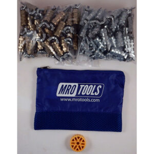 KWN4S100-5 Standard 0-1/2'' Wing-Nut 50 3/16'' & 50 3/32'' Cleco Fasteners Kit w/ HBHT Tool & Carry Bag