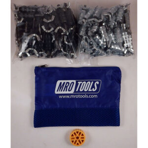 KWN4S100-6 Standard 0-1/2'' Wing-Nut 50 5/32'' & 50 3/32'' Cleco Fasteners Kit w/ HBHT Tool & Carry Bag