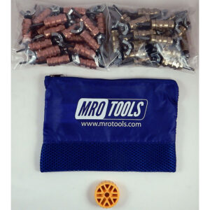 KWN4S50-1 Standard 0-1/2'' Wing-Nut 25 1/8'' & 25 3/16'' Cleco Fasteners Kit w/ HBHT Tool & Carry Bag