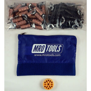 KWN4S50-2 Standard 0-1/2'' Wing-Nut 25 1/8'' & 25 5/32'' Cleco Fasteners Kit w/ HBHT Tool & Carry Bag