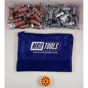 KWN4S50-3 Standard 0-1/2'' Wing-Nut 25 1/8'' & 25 3/32'' Cleco Fasteners Kit w/ HBHT Tool & Carry Bag
