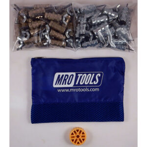 KWN4S50-5 Standard 0-1/2'' Wing-Nut 25 3/16'' & 25 3/32'' Cleco Fasteners Kit w/ HBHT Tool & Carry Bag