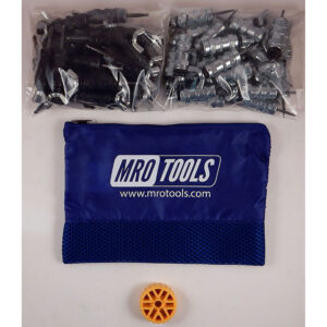 KWN4S50-6 Standard 0-1/2'' Wing-Nut 25 5/32'' & 25 3/32'' Cleco Fasteners Kit w/ HBHT Tool & Carry Bag
